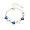 Trendy Heart-shaped Interlocking Rings Bracelet for Women