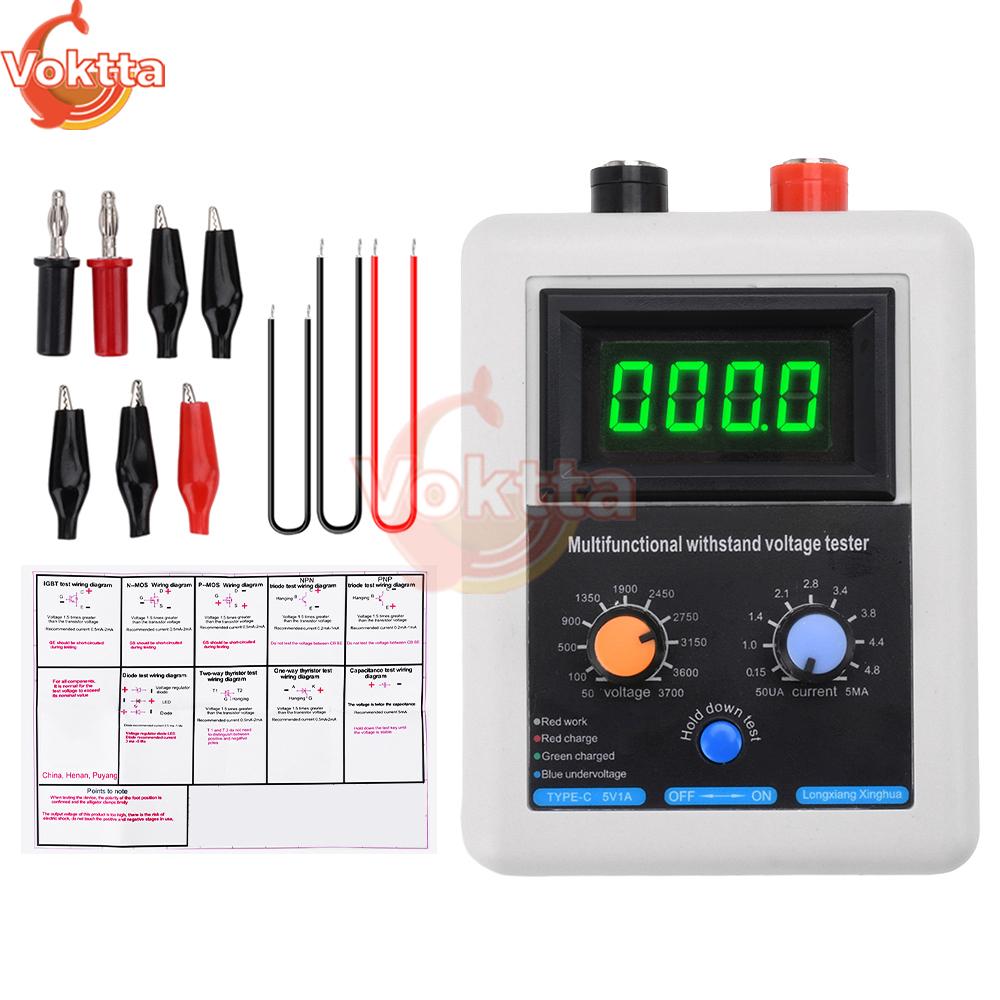 0V-3800V IGBT Voltage Transistor Tester Diode MOS Triode MOV Voltage Meter Test LED Volt Capability Transistor Withstand Testers