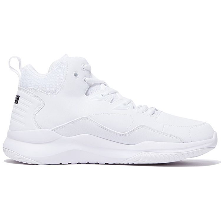 Anta Men High Top Basketball Shoes White Black 91731132-7