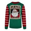 Urban Classics Mens Wanted Poster Christmas Jumper
