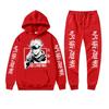 Completo felpa con cappuccio invernale da uomo con stampa Gojo Satoru di Jujutsu Kaisen Tuta casual spessa streetwear
