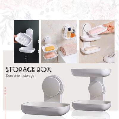 Shower Soap Holder Suction Soap Dish For Shower Double Layer Heavy Duty Bar Soap Holder,  Holder For Shower Waterproof
