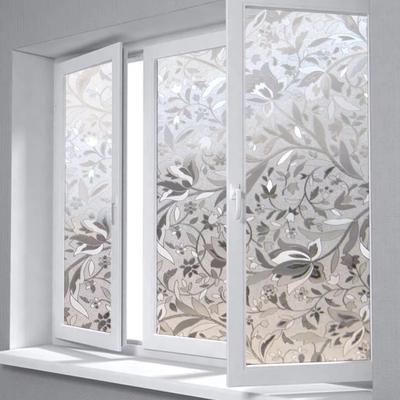 3D antistatischer Glasaufkleber, Glasdekoration, undurchsichtige Blumenfolie, Heimfenster, Vinyl-Aufkleber, statisch haftender, selbstklebender Regenbogen-Aufkleber