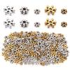100-200 Stück Legierung Schneeflocken Abstandshalter Perlen Antik Gold Silber Farbe Metall Blumenperlen Für Schmuckherstellung DIY Armbänder Halskette