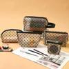 1Pc Love Print Storage Bag Portable Large Capacity Makeup Bag Multifunction Transparent Women Storage Pouch