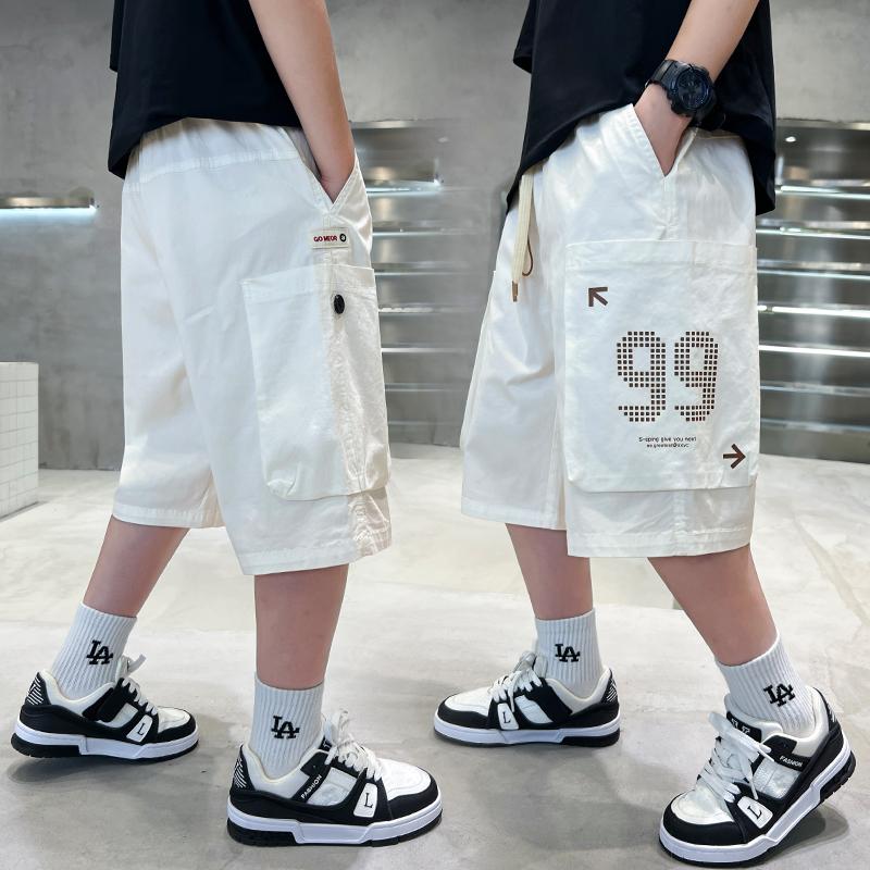 Children's clothing boys' summer pants 2026 new style mid to large children's summer shorts boys' summer thin five quarter pants