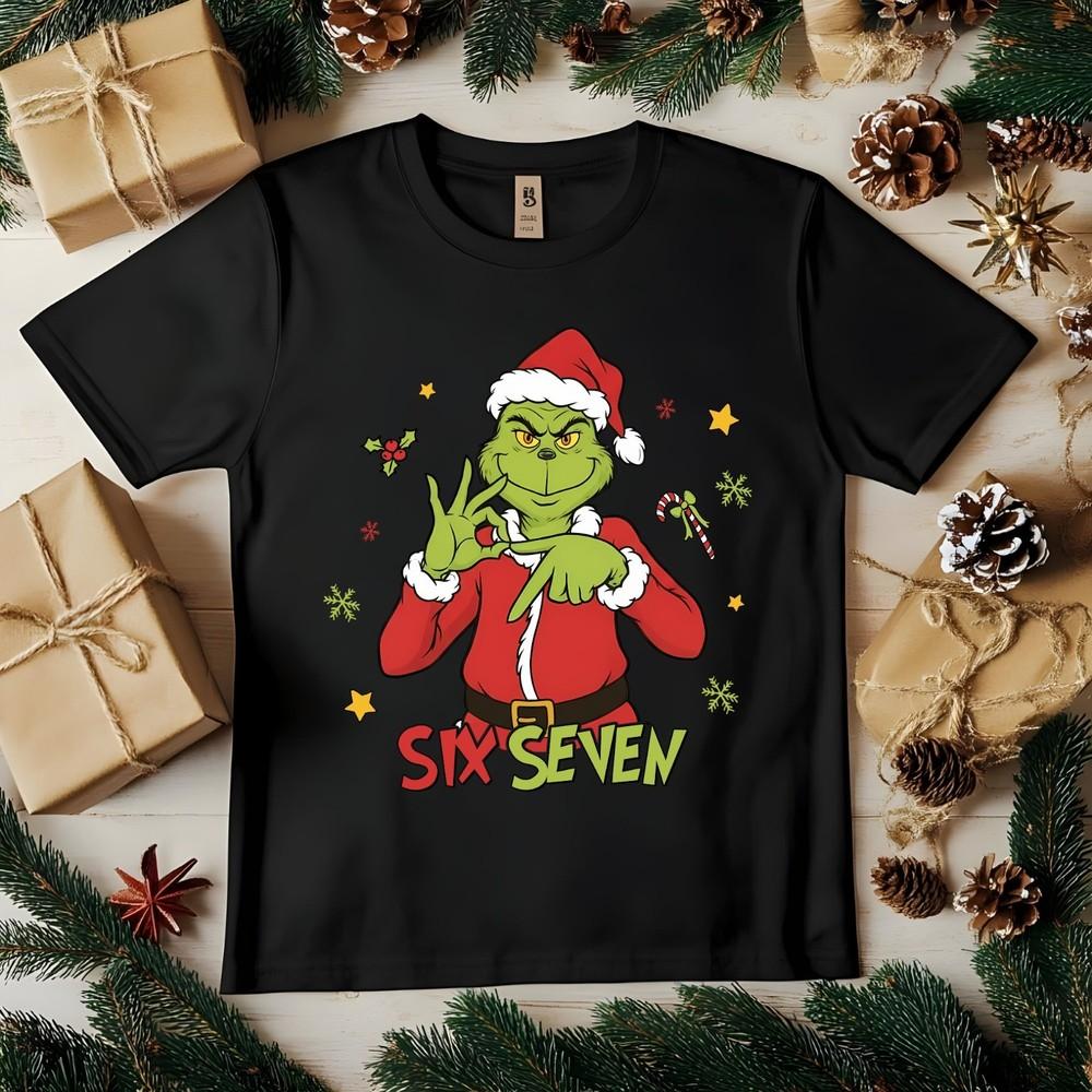 Grinch  SIX SEVEN  Christmas Unisex Tee  Xmas Gift S-5XL Unisex T-Shirt S
