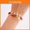 Fruit Jewelry Cherry Strawberry Heart Alloy Bracelet For Women Gift