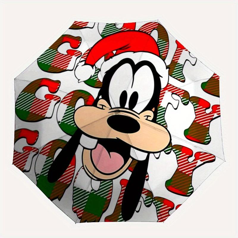 

1pc Goofy Christmas Automatic Umbrella Durable Iron Frame & Plastic Handle, Sturdy Construction, Playful Design yy250822015