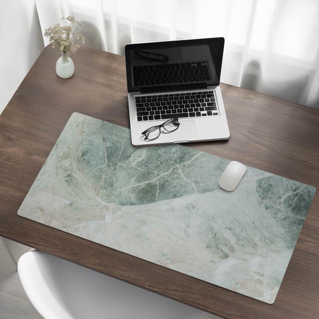 Anti-Slip Desk Mat with Marble Nature Pattern 100x50 cm