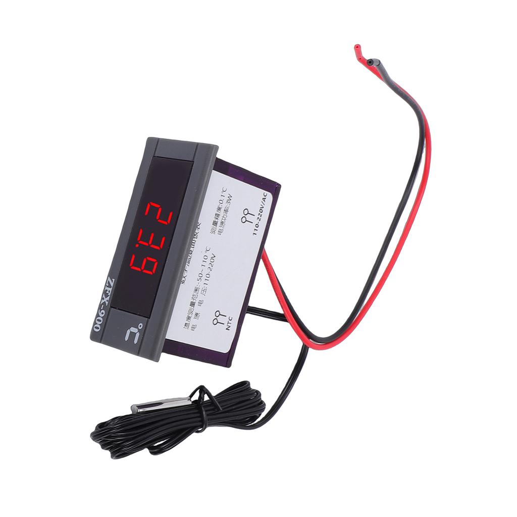 Digitales Temperaturmessgerät, LED-Temperaturanzeige mit einem Bereich von -50 bis 110 Grad Celsius für Kühlschrank und Vitrine