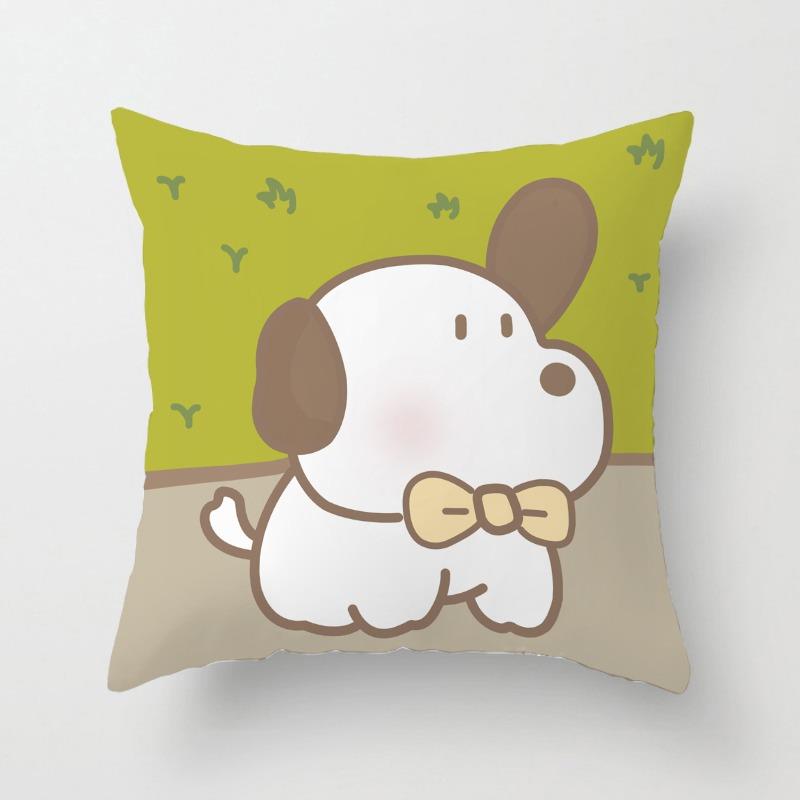 Cute Couple Simple Puppy Pillowcase Dormitory Decoration Office Living Room Sofa Home Pillowcase