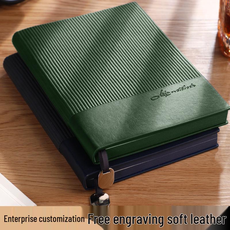 Customizable A5 Leather Notebook with Logo and Gift Box - Ideal for High-End Business Souvenirs A5 синий