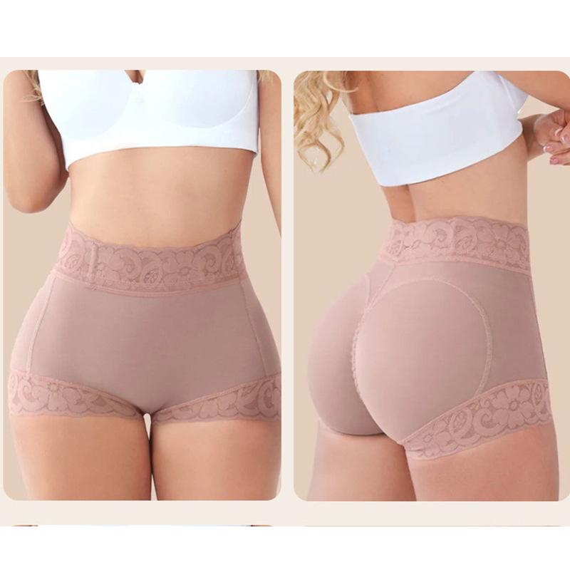High-Waisted Lace Padded Tummy Control & Butt Lifting Postpartum Shaping Pants XS