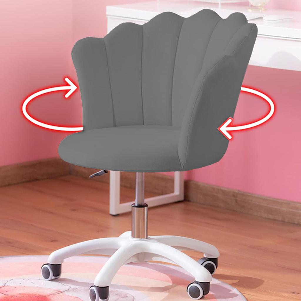Office Chair/armchair for Office, Studio, Cosmetic FLOWERS Gray