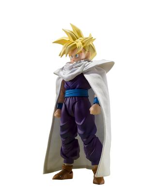 TAMASHII NATIONS Dragon Ball Z Super Saiyan Son Gohan Guerrier Au-delà de Goku 110mm Figurine Mobile Peinte S.H.Figuarts - - Env.. PVC, ABS et tissu