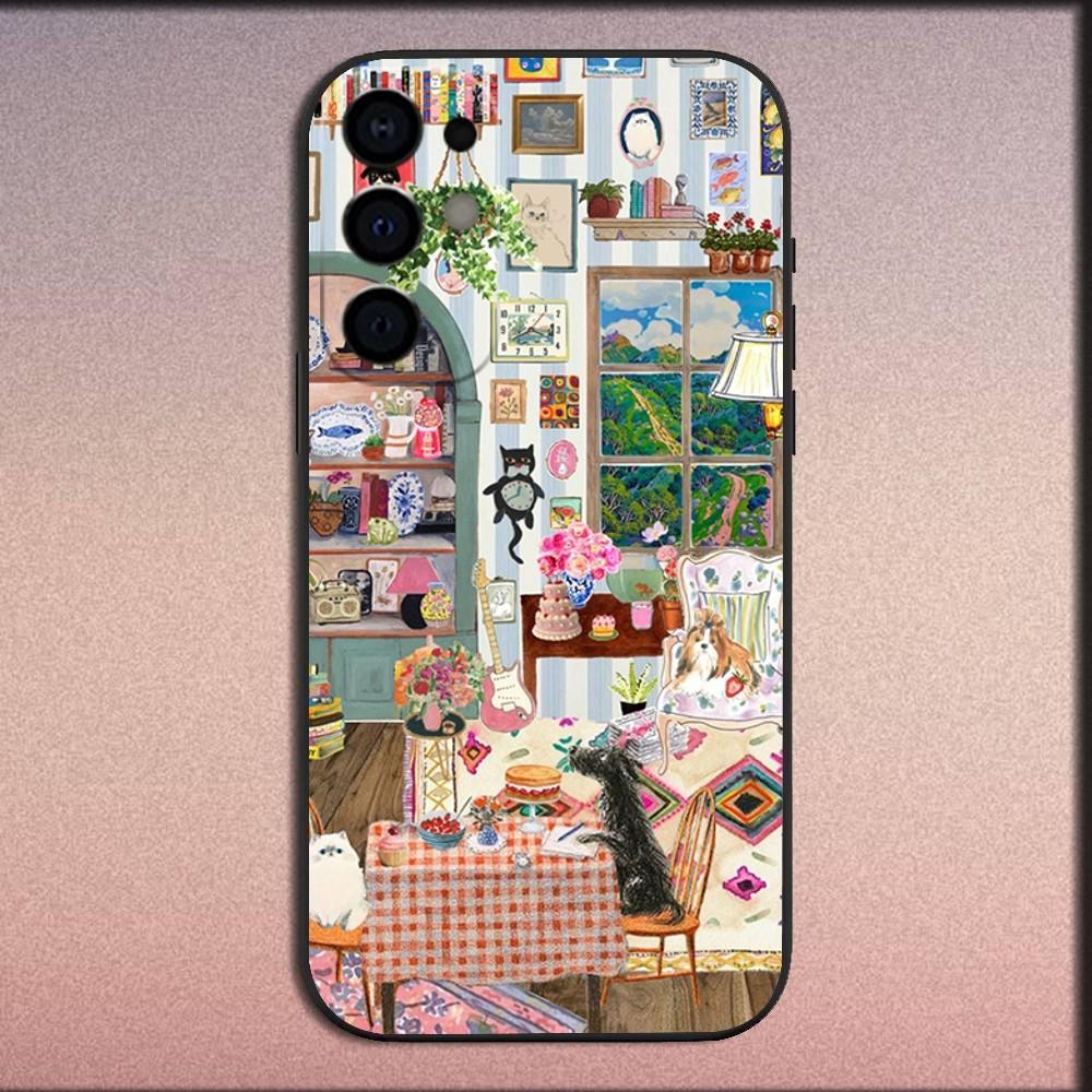 Henri Matisse Art Painting Phone Case For Samsung S25,S24,S21,S22,S23,S30,Ultra,S20,Plus,Fe,Lite,Note,10,9,5G Black Soft Cover