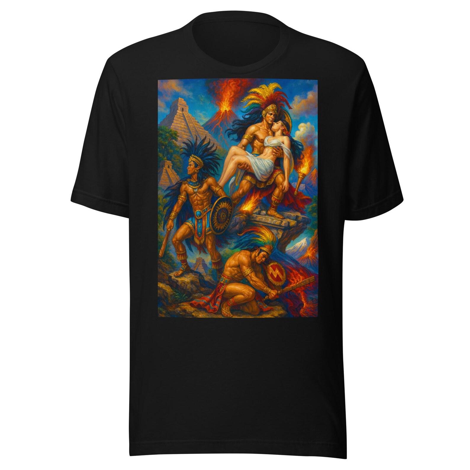 Aztec Warriors — Epic Mexica Art Inspired by Pre-Hispanic Legend Unisex t-shirt S