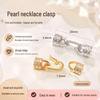 Gold Sand Moissanite Pearl Necklace Clasp & DIY Bracelet Connector Buckle for Women