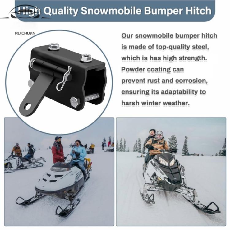 Universal Adjustable Snowmobile Bumper Hitch set rusts  resistant Snowmobile Hitch for Secure Towing & Enhanced Safety
