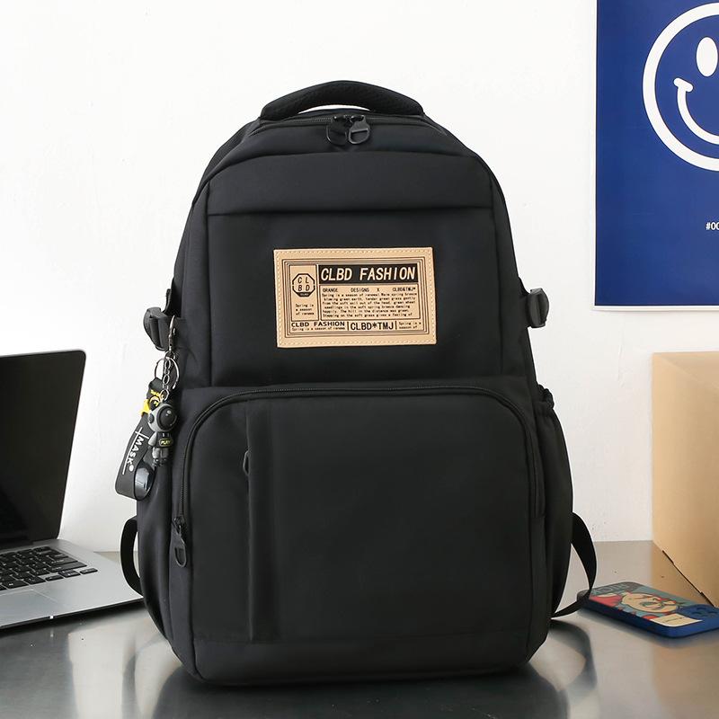 

New schoolbag women s large-capacity backpack male primary and secondary school student schoolbag college student backpack чорний