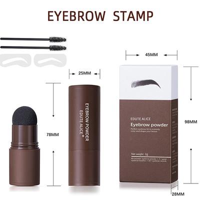 Augenbrauenstempel-Set Brauenpuderstempel Wasserdichtes Make-up Mit 10 Wiederverwendbaren Augenbrauen-Schablonen Mit 2 Pinseln Langanhaltend Als Geschenk