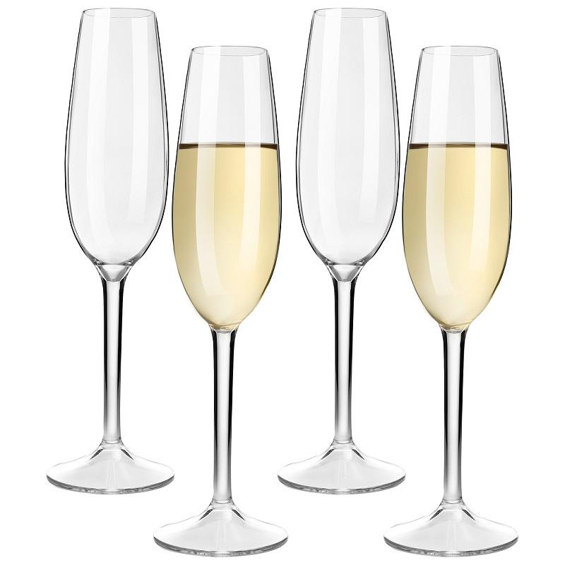 MICHLEY Unbreakable Champagne Flutes Floating Glasses Set Tritan Plastic Sparkling Wine Glass For Pool Wedding Party Barware