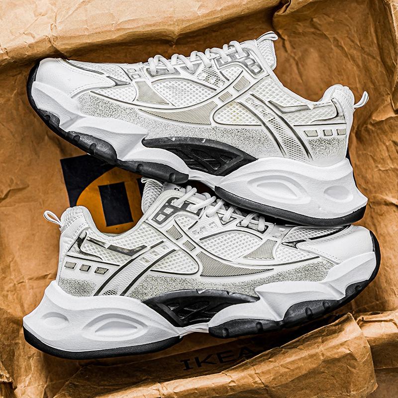 Dad-Schuhe Mesh atmungsaktive Sneaker Plateau-Erhöhung Retro lässig Laufen