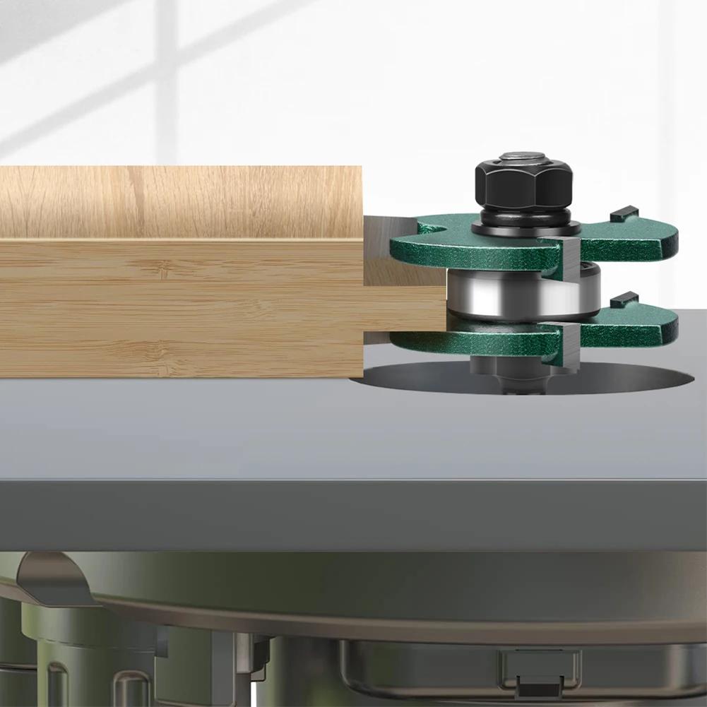 6mm 1/4in 1/2in 3-Tooth T-Mortise Router Bit Square Tooth Mortise  Router Bit Square Tooth Mortise Milling Cutter Tool Drilling