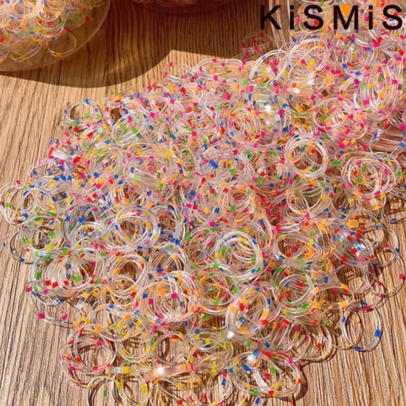 1000Pcs/Pack Disposable Rubber Hair Ties for Girls No Hurt Soft Baby Headband Colorful Elastic Hair Bands for Kids