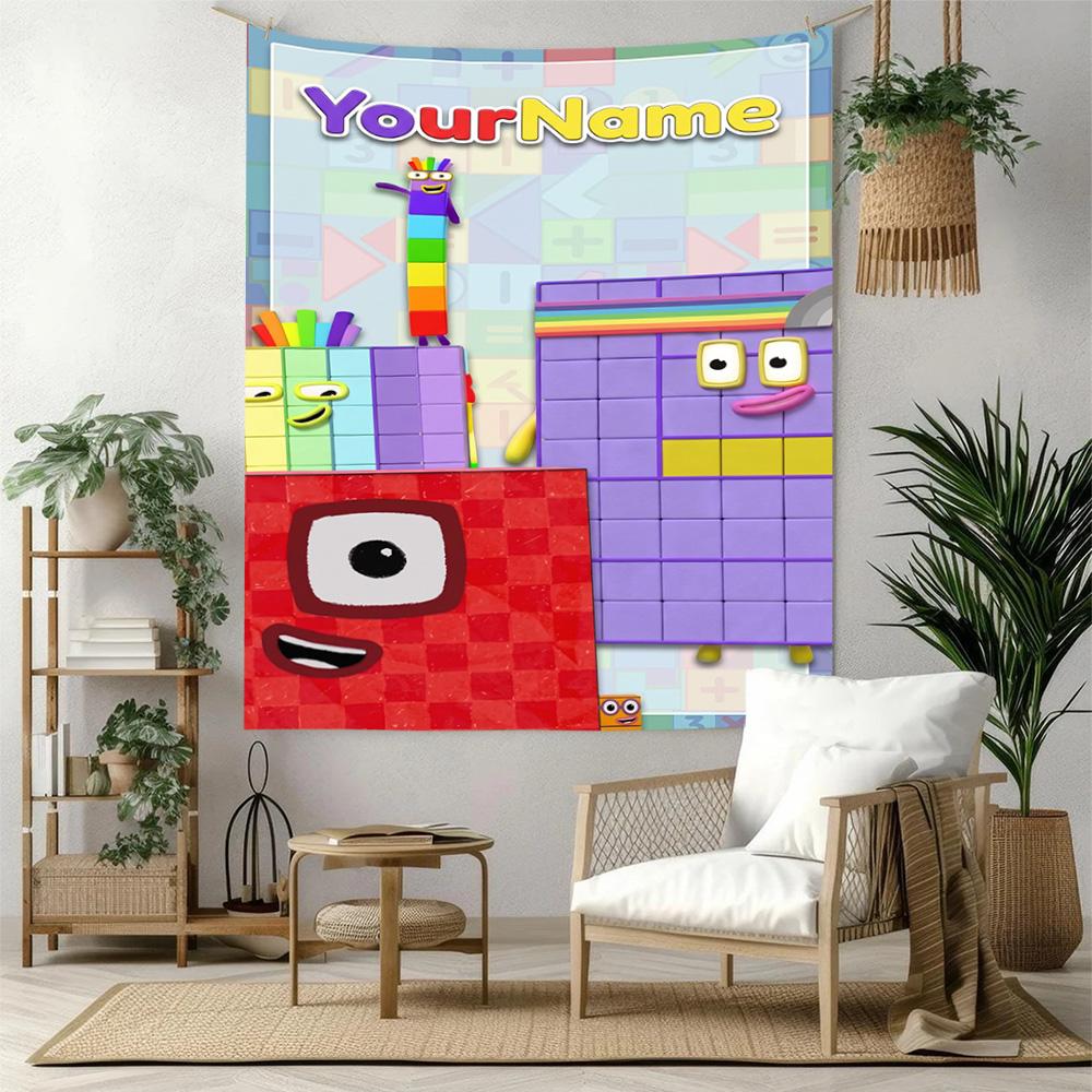 Numberblocks Custom Your Name Wall Decor Tapestry Art For Pet Memorial Birthdaywedding Party Backdrop Family Gift
