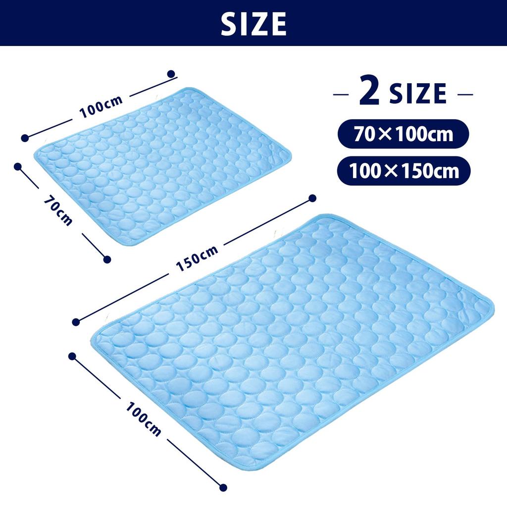 Sac Taske Pet Cooling Mat for Dogs and Cats, Summer Pet Mat, Extra Large (Blue, 100 X 150 Cm)