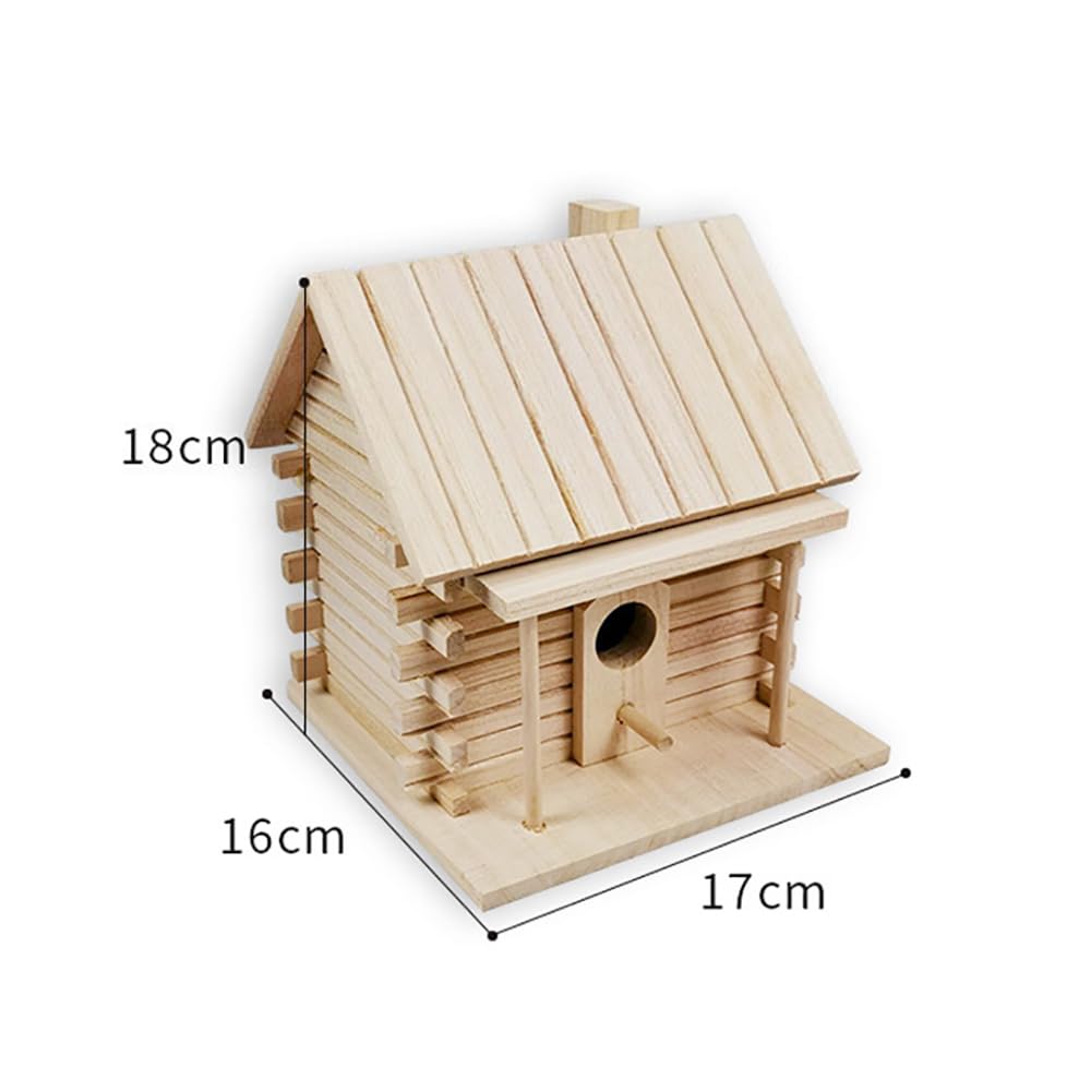 YFFSFDC Wildvogelnest Vogelnest Fertig Natürliche Zucht Wildvogel Vogelgarten Erlebnisbox, Box, Produkt, Holz, Box, Futterspender, Zelt, Sittich,