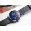 Salvatore Mara Watch Quartz Calendar Italian Brand Unisex SM15117L (Rose NV Navy)