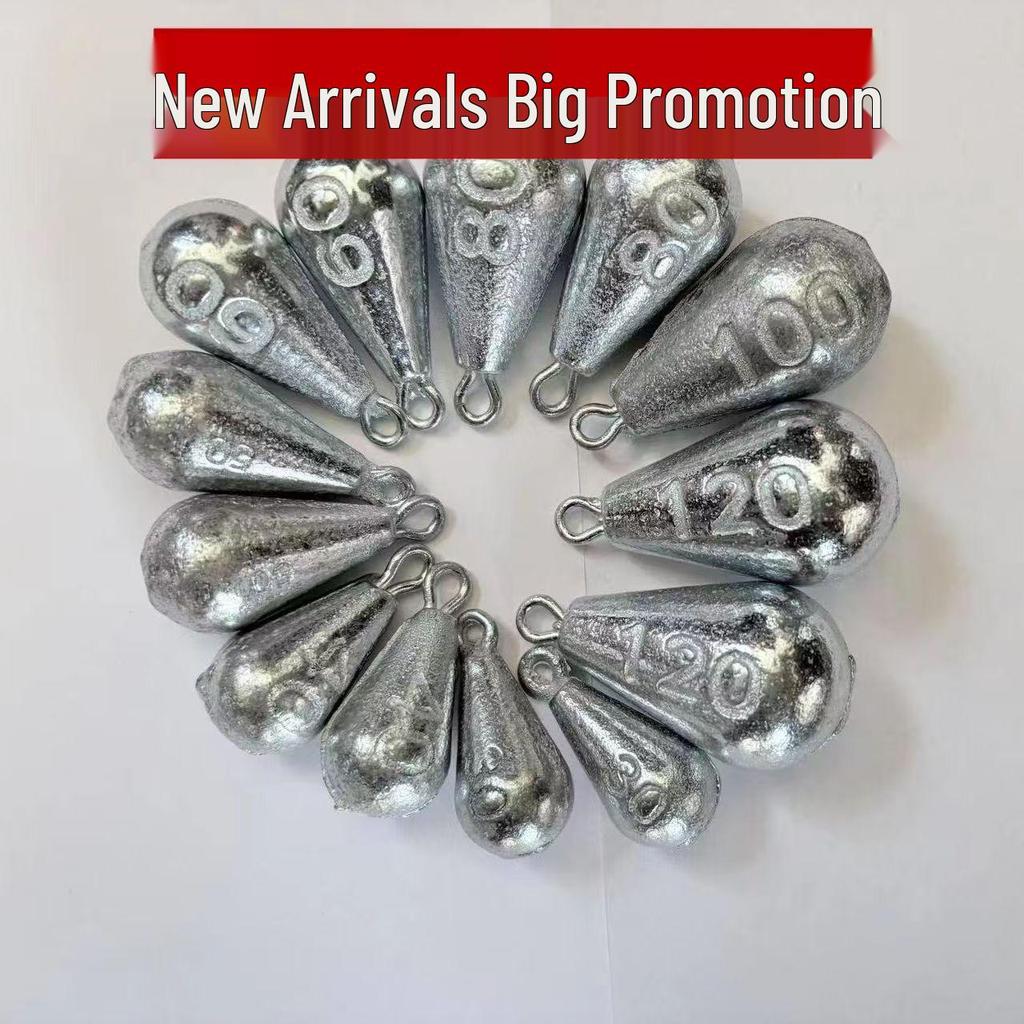 Teardrop Alloy Swivel Hook Lead Sinker Fishing Tackle