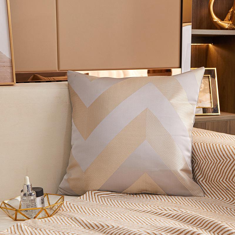 45x45cm Simple Jacquard Square Cushion Cover Polyester Geometric Pattern Throw Pillowcase Decorative Pillows for Sofa Decor Home