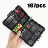 Fishing Accessories Kit (187/269pcs): Tackle Box, Fish Hooks, Bait Parts & Sinkers Included – Ideal for Outdoor Fishing