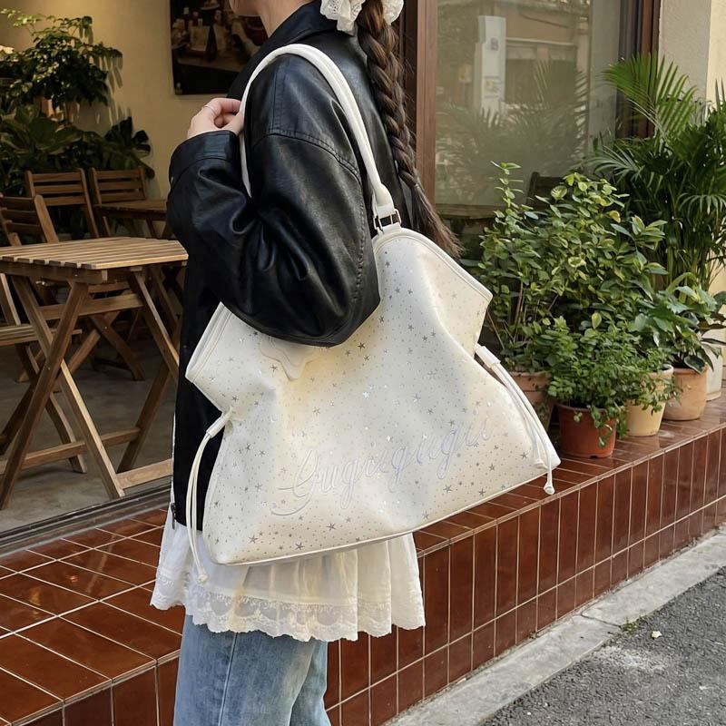 2026 Nuovi Arrivi Originale di Nicchia Borsa a Shopper in Tela con Stella per Donna Grande Capacità Borsa da Pendolare