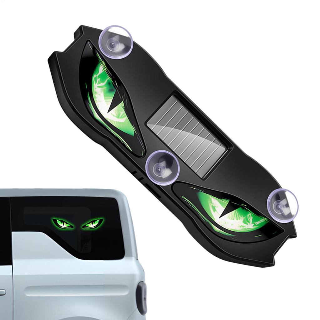 Universal Led Solar Power Car D emon Eye Light Cool Flashing Warning Light Dynamic Safety Vehicle Signal Lights