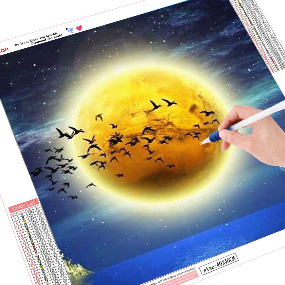 

5D вышивка картины горный хрусталь наклеены DIY алмазная живопись пейзаж вышивка крестом 20*20 cm