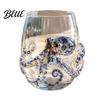 Bicchiere Acqua Stile Costiero Decorativo Polpo Bicchiere di Vetro Balene Oceaniche Cavallucci Marini Granchi Meduse Cocktail per Casa Vetro Creativo Vino Caffè Bar,
