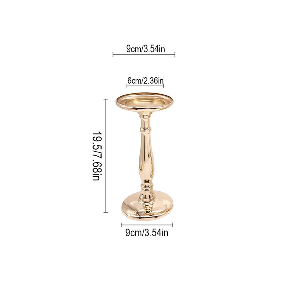 New Vintage Iron Candle Holder Elegant Stable Base Candle Stand Golden Luxury Metal Candle Holder Home Decor