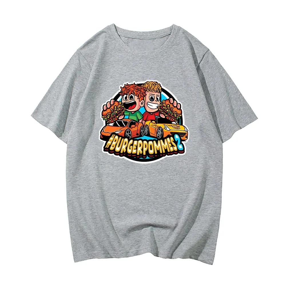 Burgerpommes 2 LukasBurger Trička Kreslený Grafický Potisk Tričko Marvin Vlogt ICrimax Tričko Bavlna Pánská Dámská Trička Unisex