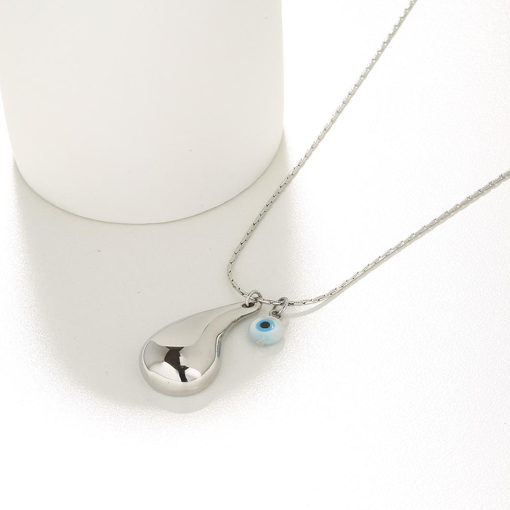 

Asymmetrical natural Baroque pearl necklace Women s water drop pendant Hipster niche design retro temperament collarbone chain