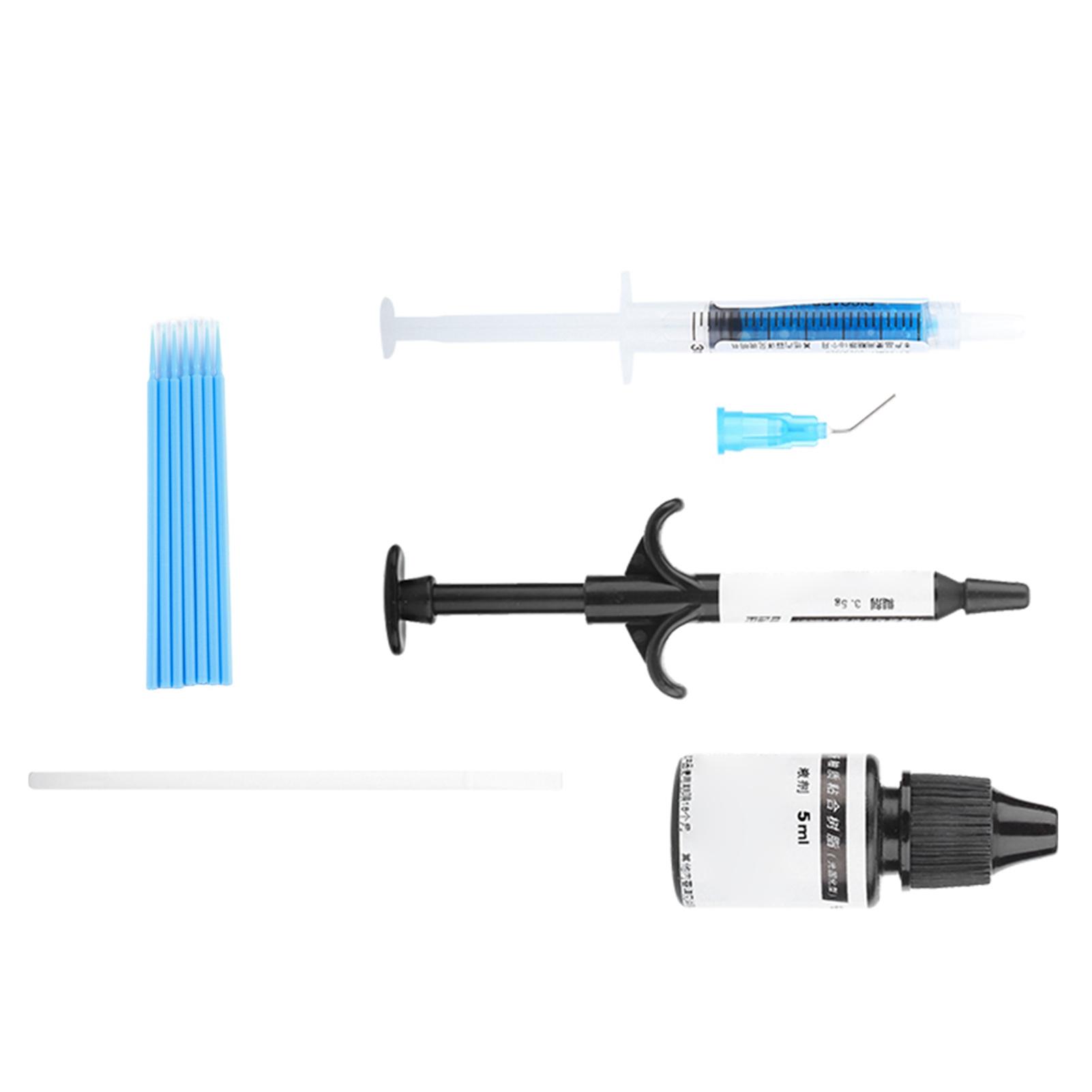 Kit adesivo per bonding dentale ortodontico, sistema adesivo fotopolimerizzabile, kit di strumenti, piccolo set bianco