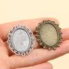 7 Styles 18x25mm Gem Brooch & Pendant Base Holder for DIY Accessories