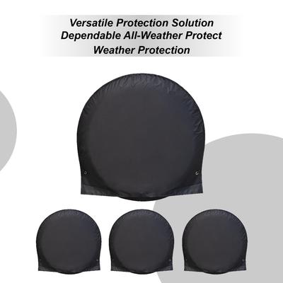 Housses de pneu pour voiture 4X Housse de protection de pneu de remorque Tissu Oxford Garde-roue d'entretien de véhicule pour caravane camion camping-car jardin