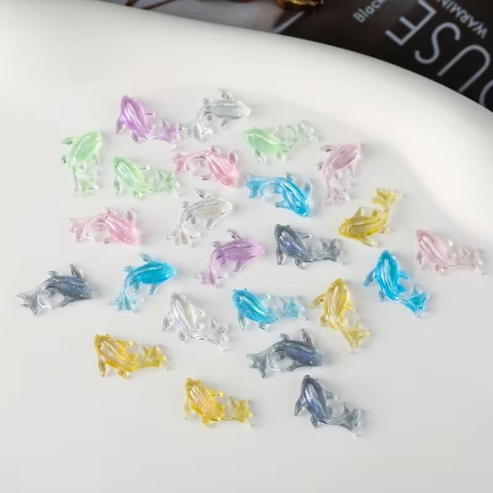 100 Pcs Resin Ocean Aurora Nail Rhinestones Mini Shiny Goldfish DIY Sea Series Nail Jewelry  Ladies