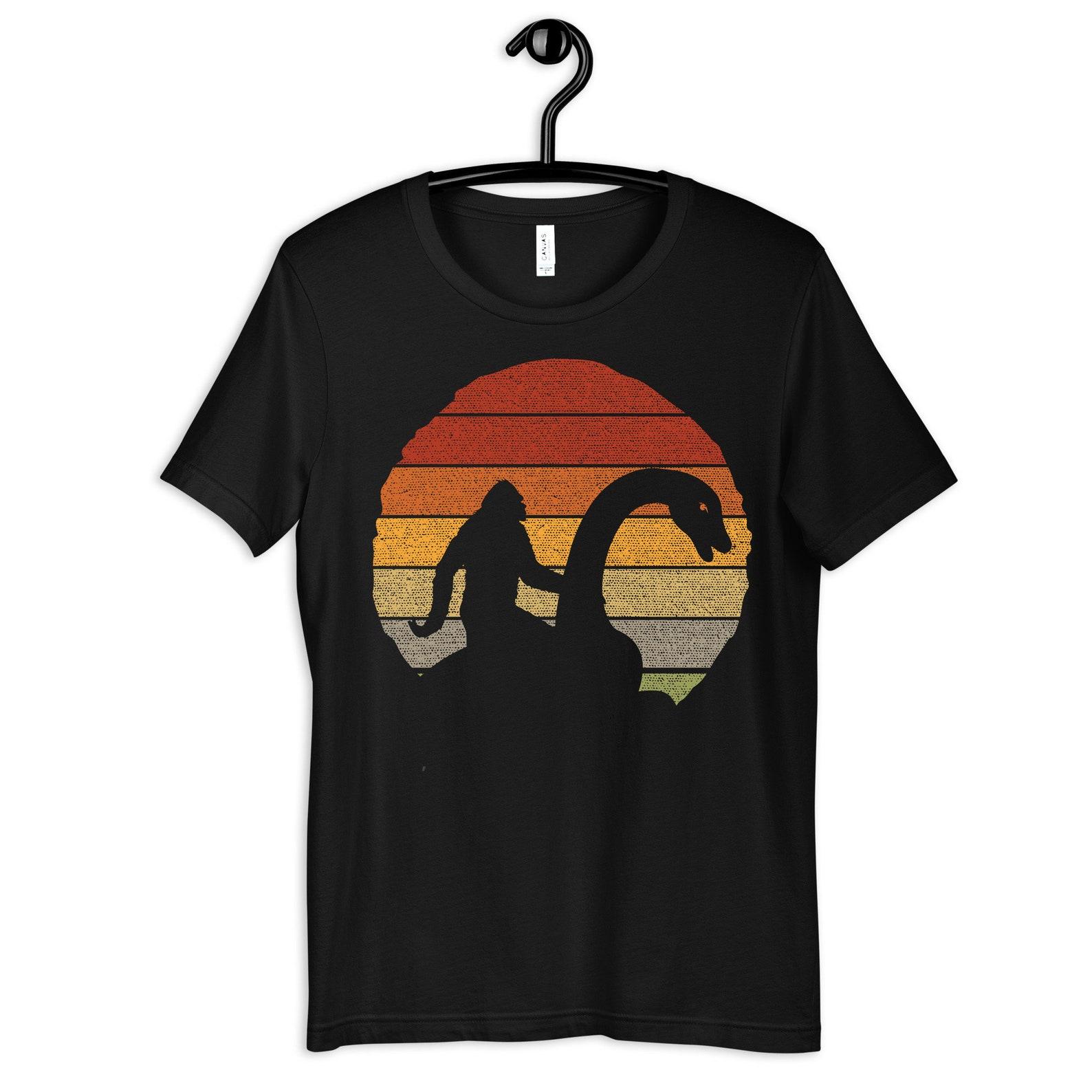 Bigfoot Loch Ness T-Shirt, Sasquatch T-shirt, Cryptid Tees, MythicalT-shirt, Monster Tank Top, Mystery T-shirt, Kids Cryptozoology 3XL