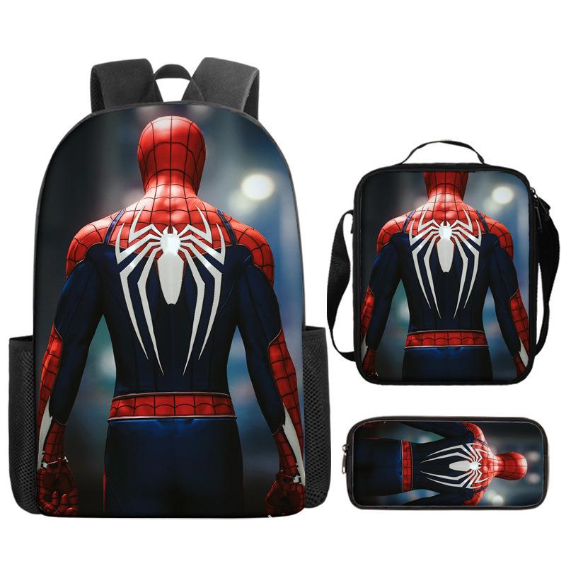 

New Cartoon Backpack for Primary and Secondary School Students, Large Capacity Anime Cartoon Backpack, Shoulder Bag, Pencil Case three-piece set